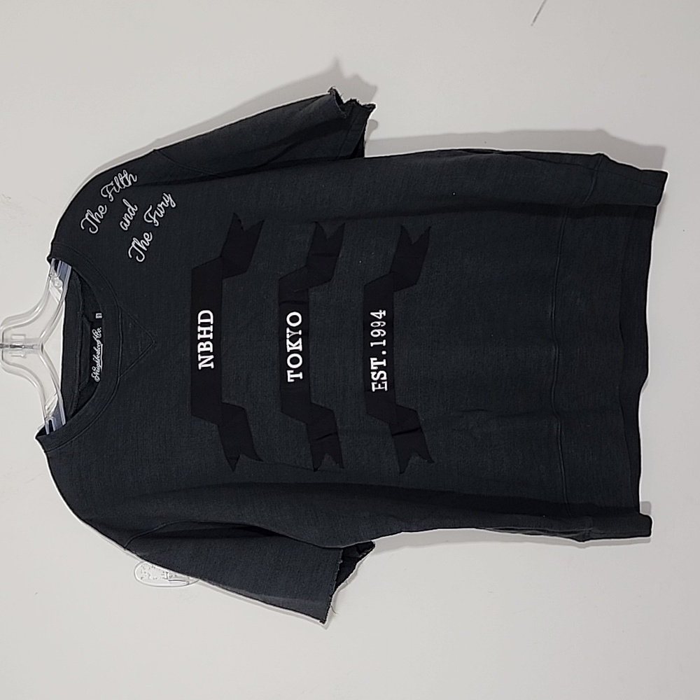 Neighborhood Co. Slub Crew Neck Men's Shirt Grey Size L